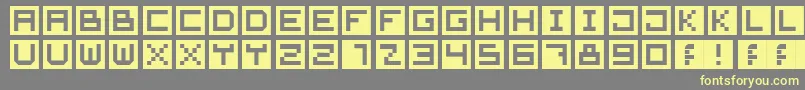 Czcionka CubeFont – żółte czcionki na szarym tle