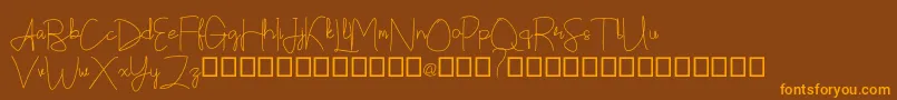 Callatte Font – Orange Fonts on Brown Background