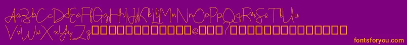 Callatte Font – Orange Fonts on Purple Background