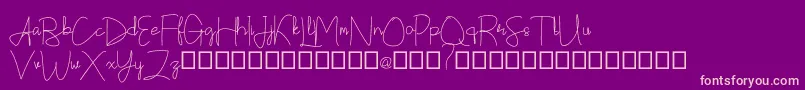 Callatte Font – Pink Fonts on Purple Background