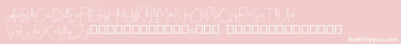 Callatte Font – White Fonts on Pink Background