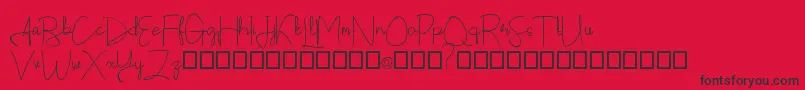 Callatte Font – Black Fonts on Red Background
