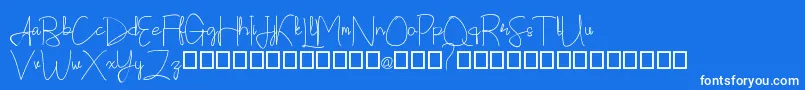 Callatte Font – White Fonts on Blue Background