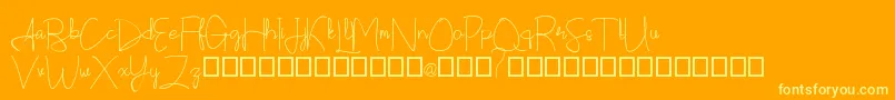 Callatte Font – Yellow Fonts on Orange Background