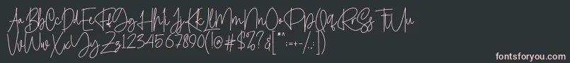 Шрифт Calledliner – розовые шрифты на чёрном фоне