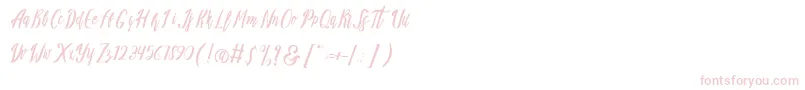 Шрифт Callera Demo – розовые шрифты на белом фоне