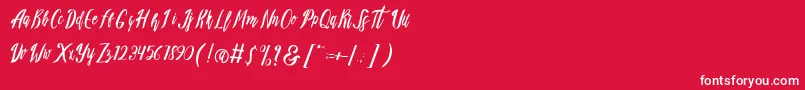フォントCallera Demo – 赤い背景に白い文字