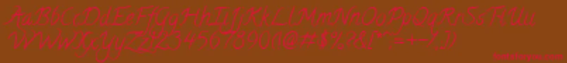 Calligraffiti Font – Red Fonts on Brown Background