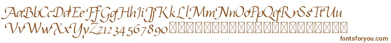 Шрифт calligrampersonal – коричневые шрифты на белом фоне