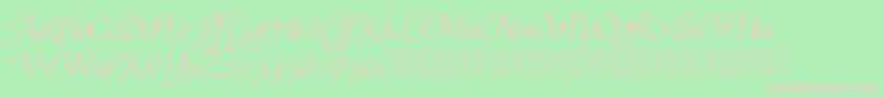 calligrampersonal Font – Pink Fonts on Green Background