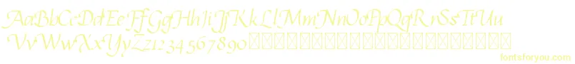 フォントcalligrampersonal – 黄色のフォント