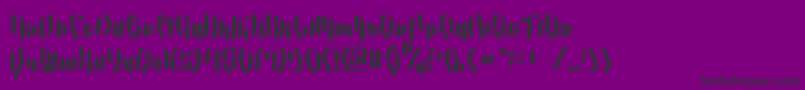 Calligraphy Aquiver Font – Black Fonts on Purple Background