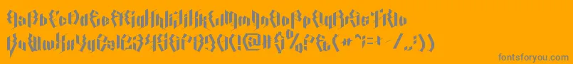 Calligraphy Aquiver Font – Gray Fonts on Orange Background