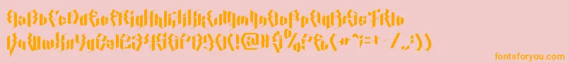 Calligraphy Aquiver Font – Orange Fonts on Pink Background