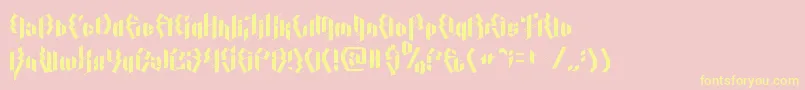 Calligraphy Aquiver Font – Yellow Fonts on Pink Background