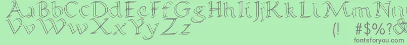 Calligraphy Double Pencil Font – Gray Fonts on Green Background