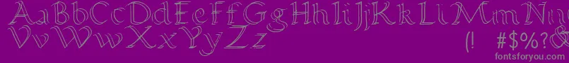 Calligraphy Double Pencil Font – Gray Fonts on Purple Background
