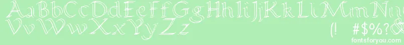 Calligraphy Double Pencil Font – White Fonts on Green Background