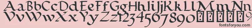 Calligraphy Pen Font – Black Fonts on Pink Background