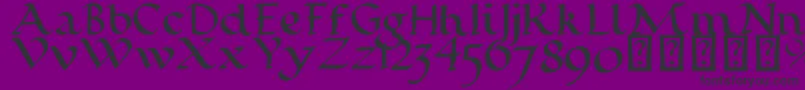 Calligraphy Pen Font – Black Fonts on Purple Background