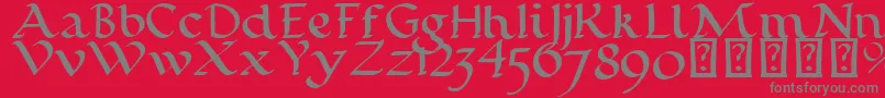 Calligraphy Pen Font – Gray Fonts on Red Background