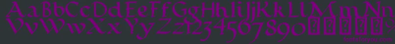 Calligraphy Pen Font – Purple Fonts on Black Background