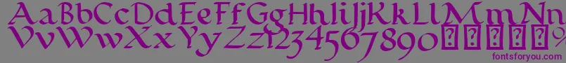Calligraphy Pen Font – Purple Fonts on Gray Background
