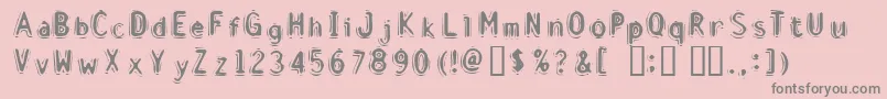 Disci Font – Gray Fonts on Pink Background