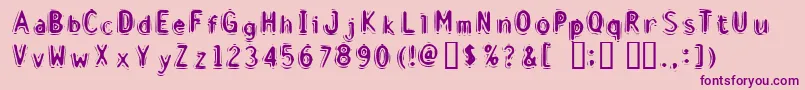 Disci Font – Purple Fonts on Pink Background