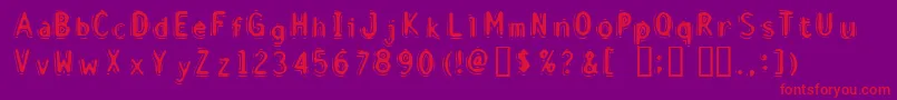 Disci Font – Red Fonts on Purple Background