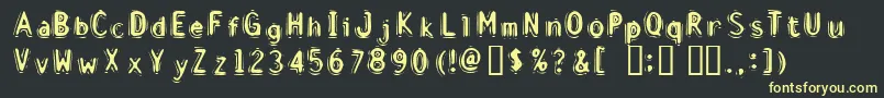 Disci Font – Yellow Fonts on Black Background