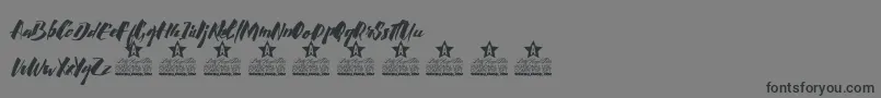 Calligraphy Personal Use Font – Black Fonts on Gray Background