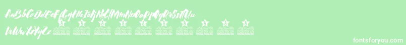 Calligraphy Personal Use Font – White Fonts on Green Background