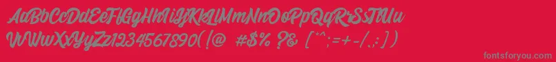 Calling Heart-Schriftart – Graue Schriften auf rotem Hintergrund