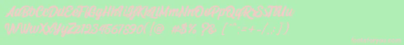 Calling Heart Font – Pink Fonts on Green Background