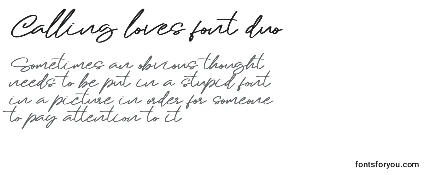 Fonte Calling loves font duo