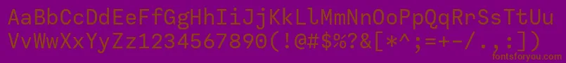 CallingCode Regular Font – Brown Fonts on Purple Background