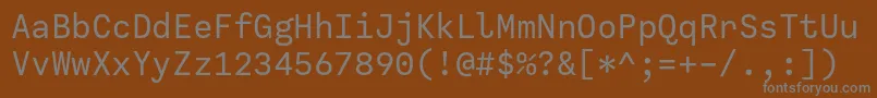 CallingCode Regular Font – Gray Fonts on Brown Background