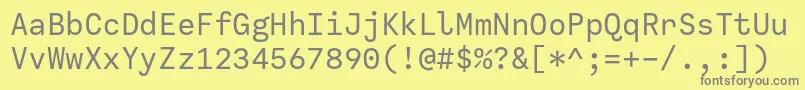 CallingCode Regular Font – Gray Fonts on Yellow Background