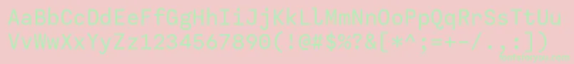 CallingCode Regular-Schriftart – Grüne Schriften auf rosa Hintergrund