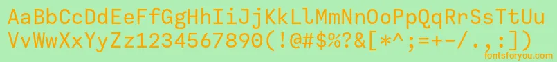 CallingCode Regular Font – Orange Fonts on Green Background