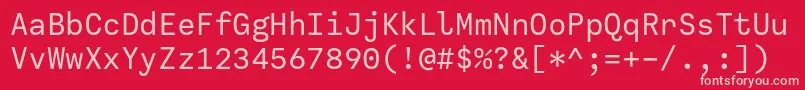 CallingCode Regular Font – Pink Fonts on Red Background