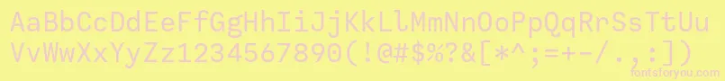 CallingCode Regular Font – Pink Fonts on Yellow Background