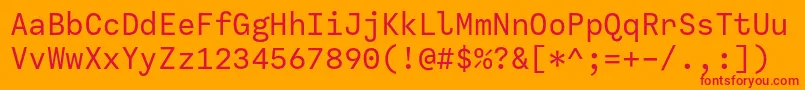 CallingCode Regular Font – Red Fonts on Orange Background