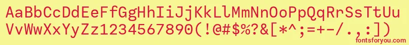 CallingCode Regular Font – Red Fonts on Yellow Background