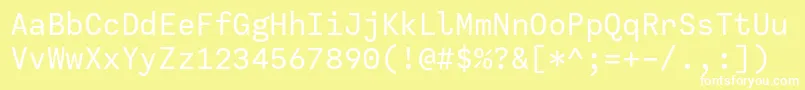 CallingCode Regular Font – White Fonts on Yellow Background