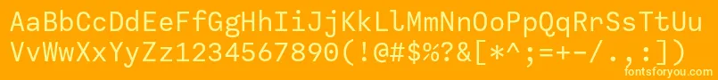 CallingCode Regular Font – Yellow Fonts on Orange Background