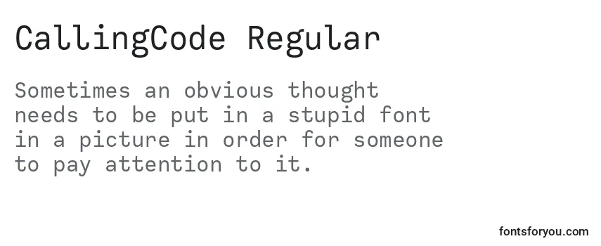 CallingCode Regular Font