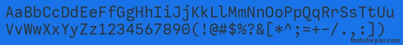 CallingCode Regular Font – Black Fonts on Blue Background