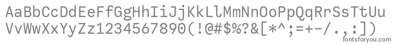 フォントCallingCode Regular – 白い背景に灰色の文字